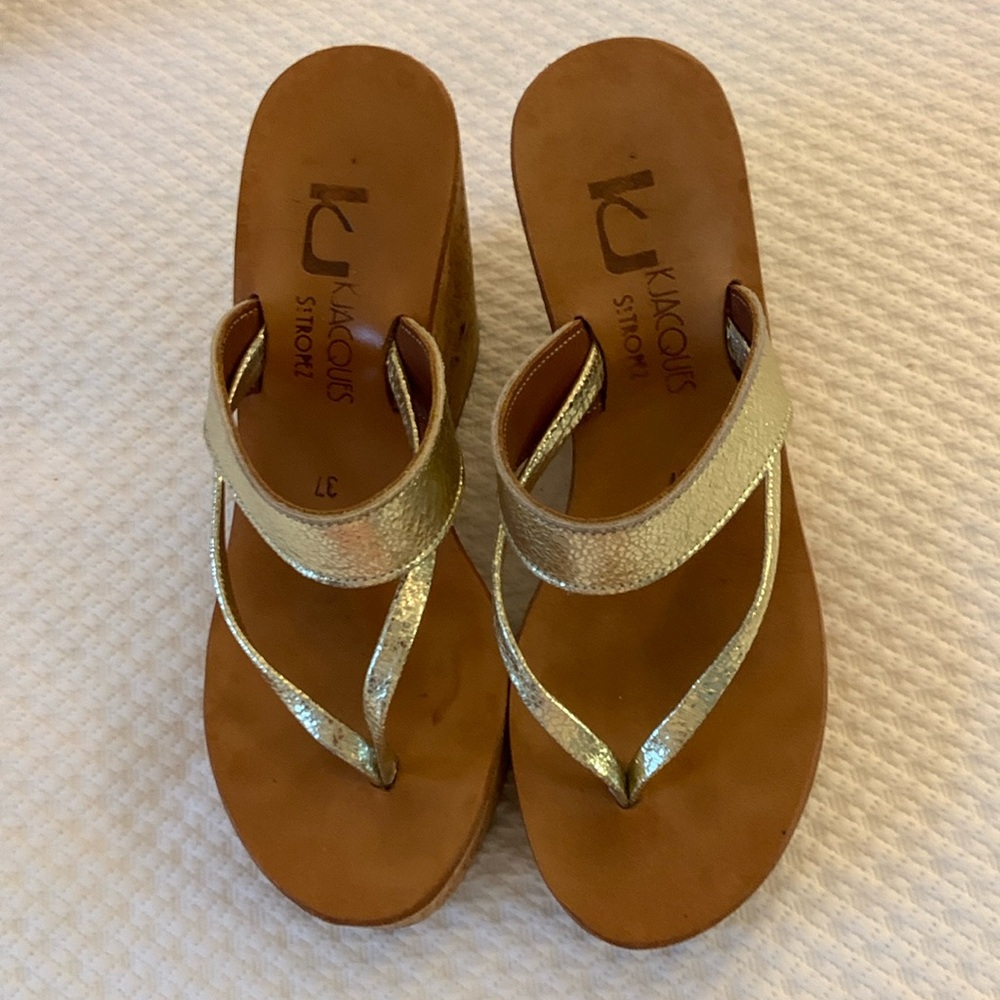 K Jacques wedge sandals size 37